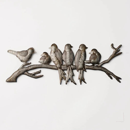 Birds on Branch Oil Drum Art