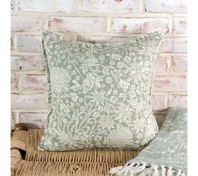 16' X 16' OLIVE FLORAL PILLOW